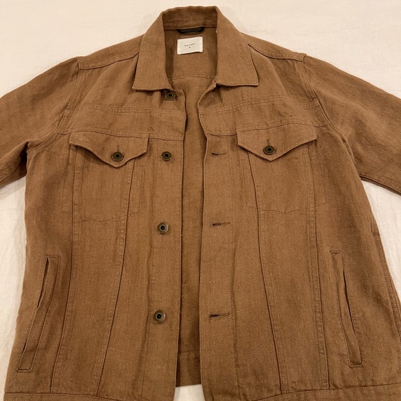 Billy Reid Linen Trucker Jacket - Picture 1 of 3